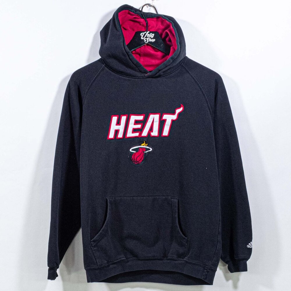 Adidas NBA Miami Heat Logo Basketball Hoodie Sweatshirt Youth XLarge Y2K